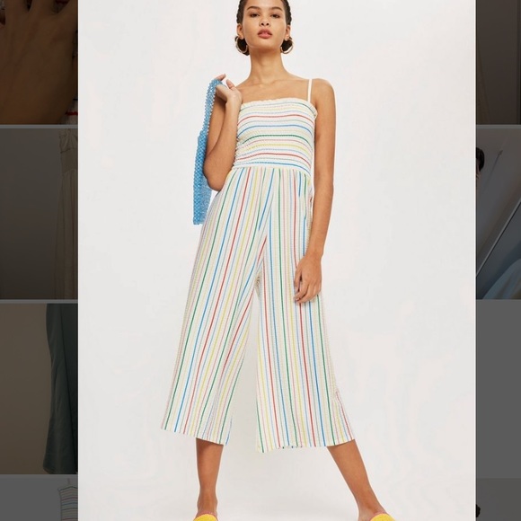 topshop rainbow striped jumpsuit - Picture 2 of 7